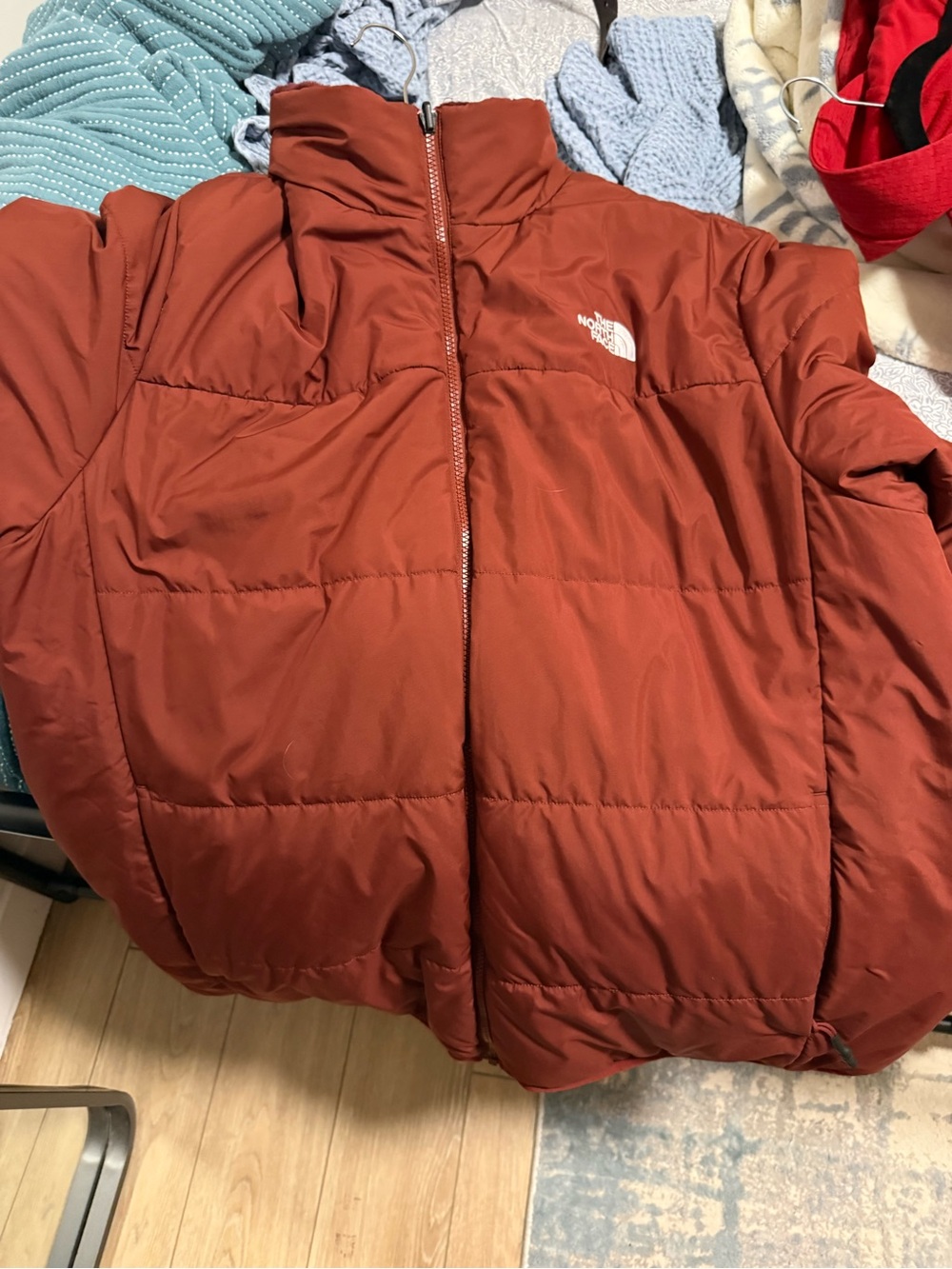 The North Face Reversible Brick Red Insulated Puffer Jacket